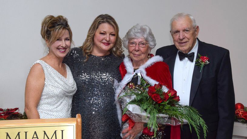 From left, Mica Glaser Jones and Jamie Murphy Harrison served as co-chairs of this year’s Charity Ball, while Chester and Virginia Jenkins were recognized as this year’s honorary chairs for their years of dedication to the community.