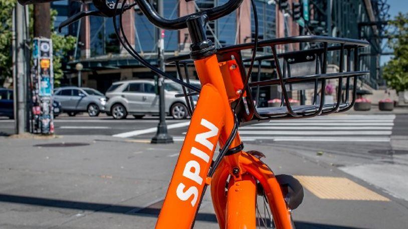 Bright orange Spin bikes are expected to soon be seen on Oxford streets for a pilot project. CONTRIBUTED/SPIN