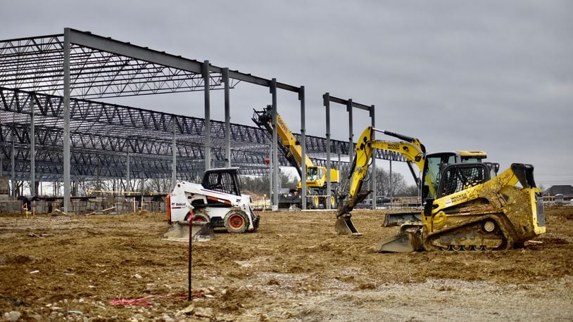 Construction is underway on a new Kroger Marketplace on the corner of Ohio 4 and Kyles Station Road in Liberty Twp. When it opens, the 124,000-square-foot store will replace an existing 57,000-square-foot location that Kroger started leasing at 5420 Liberty-Fairfield Road in 1998. ERIC SCHWARTZBERG/STAFF
