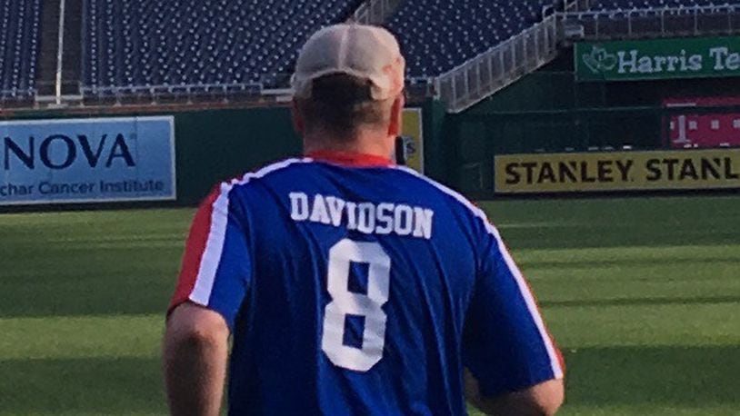 Congressman Warren Davidson takes the field.