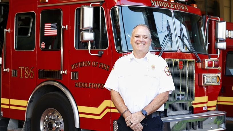 Thomas Snively, 57, who has worked for the Middletown Division of Fire for 30 years, was promoted to fire chief last week. NICK GRAHAM/STAFF