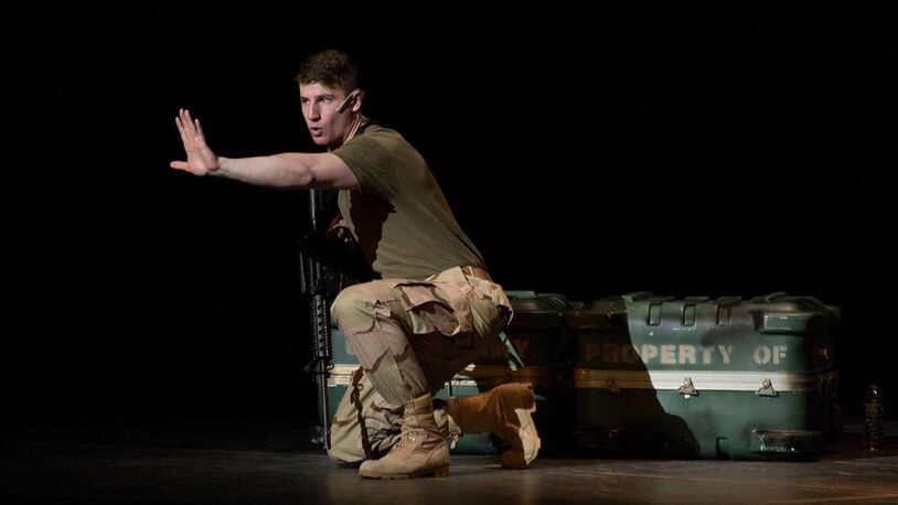 Shakespearean actor Dave Kaplinksy will portray Ryan Smithson in the theatrical version of Smithson’s memoir, “Ghosts of War: The True Story of a 19-Year-Old GI,” at the Aronoff Center on Friday, Dec. 9. MIKE BOETTCHER/DESDELAN PHOTOGRAPHY