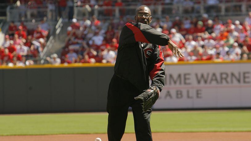 CINCINNATI, OH - APRIL 2:  Cincinnati Mayor Mark Mallory throws out the ceremonial first pitch several yards wide left during Opening Day on April 2, 2007 at Great American Ballpark in Cincinnati, Ohio.  Cincinnati won 5-1.  (Photo by Thomas E. Witte/Getty Images)