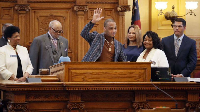 Rapper T.I. was recently honored by the Georgia Senate for his philanthropic work. (Photo: Bob Andres/The Atlanta Journal-Constitution)