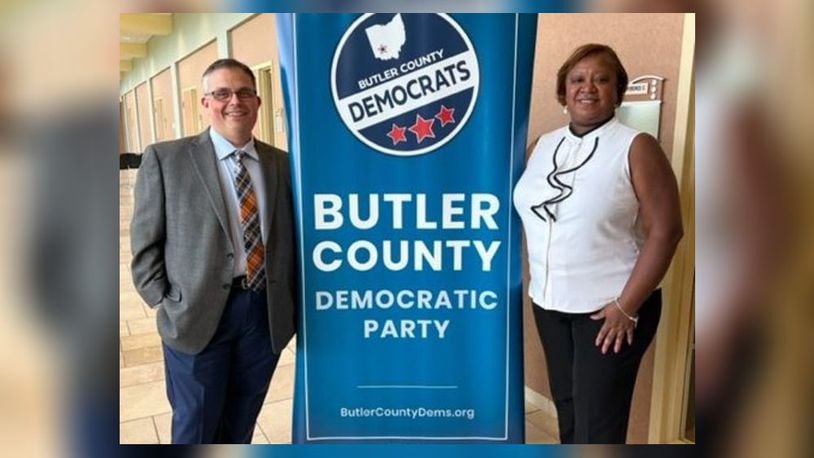 The Butler County Democratic Party candidates for the November election are Mike Dalesandro for county auditor and Latisha Hazell for county commissioner. CONTRIBUTED