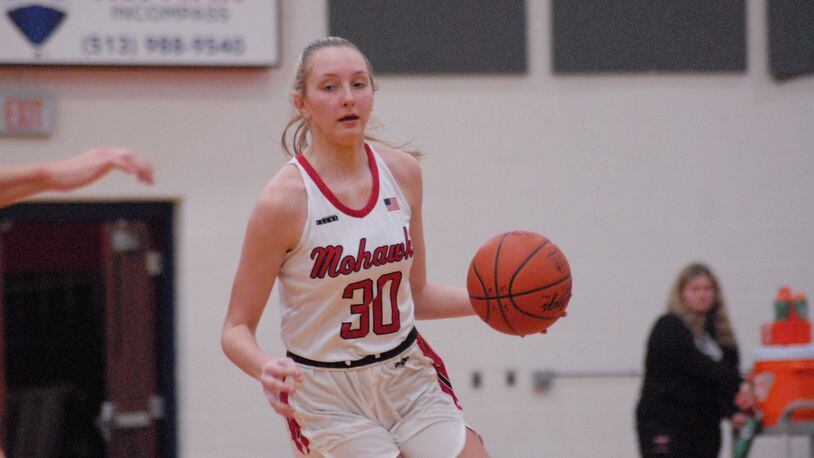 Madison's Kylie Wells scored a team-high 10 points against Monroe on Dec. 28, 2022. Chris Vogt/CONTRIBUTED