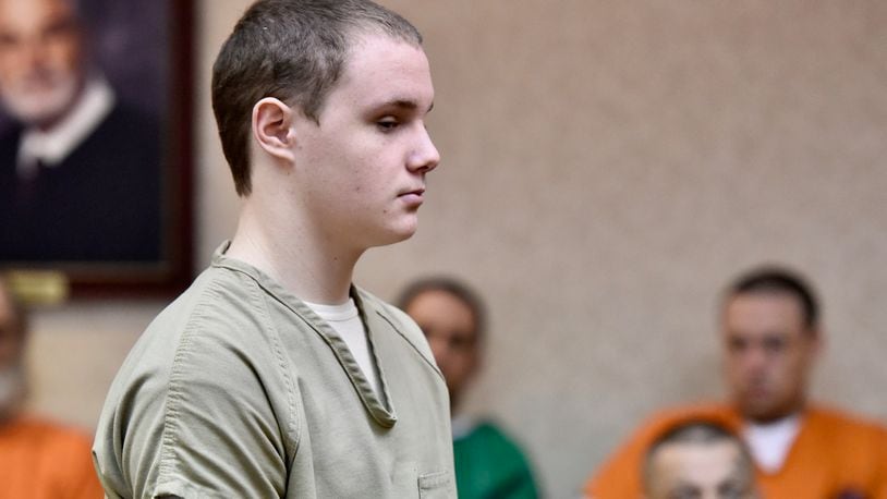Paul Dillon Craft, 16, of Middletown, appearing in Butler County Common Pleas Court today for a hearing on charges of aggravated murder and other felonies for a December robbery gone bad. NICK GRAHAM/STAFF