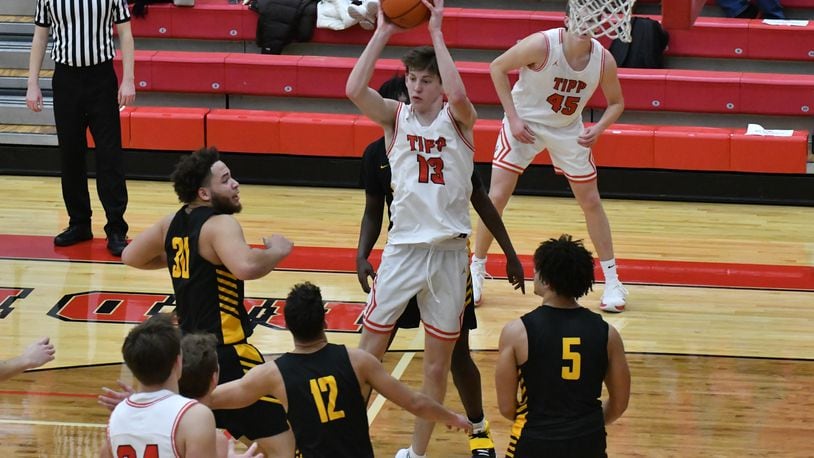 Tippecanoe senior Ben Knostman (13) is averaging a triple-double with 15.5 points, 10.3 rebounds and 10.0 assists. Greg Billing/Contributed