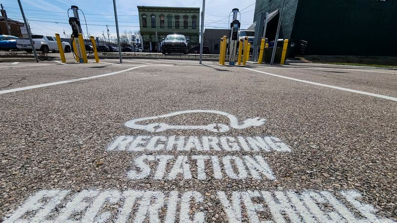 The city of Hamilton has several electric vehicle charging stations in the city with plans to add more. NICK GRAHAM/STAFF
