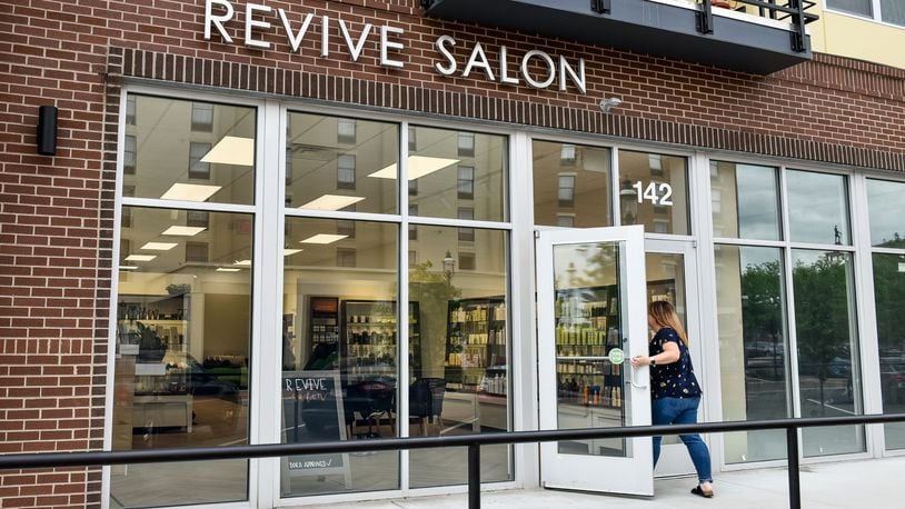 Gina Stitzel opened Revive Salon in The Marcum complex in downtown Hamilton. Revive Salon was the first retail store in the building with Tano Bistro, NICK GRAHAM/STAFF