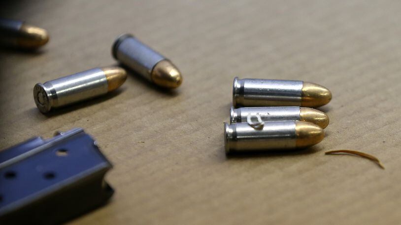 Bullets and a clip from a gun. (Photo by Justin Sullivan/Getty Images)