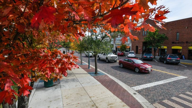 The fall colors pop along High Street on Oct. 26 in Oxford. The city has been named one of Ohio’s “Best Hometowns” in the November issue of Ohio Magazine. NICK GRAHAM/STAFF