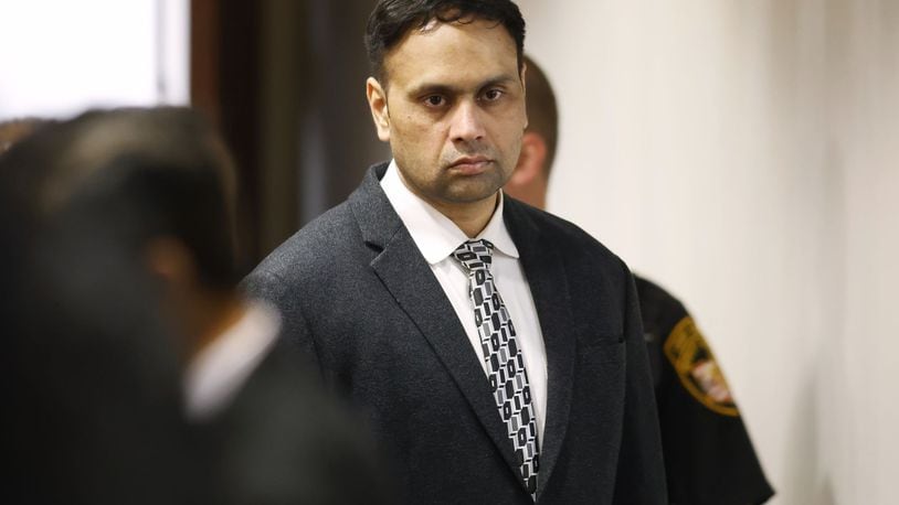 Gurpreet Singh enters the courtroom in the afternoon as opening statements got under way in his death penalty homicide trial Oct. 5, 2022. Singh is charged with killing his wife and three family members. NICK GRAHAM/STAFF