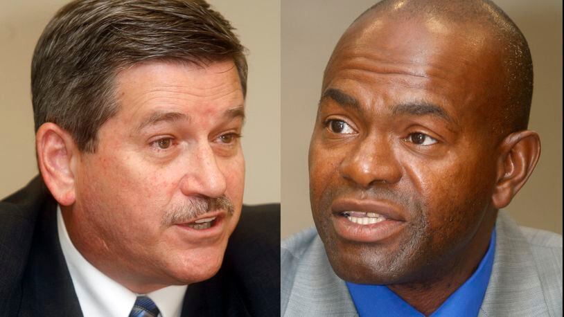 Karl Keith, incumbent Democratic Montgomery County Auditor, left, will be challenged again for the third time by Harry Bossey, a Republican. STAFF FILE