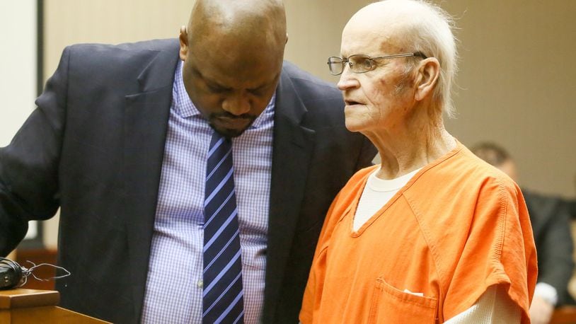 Lester Parker, with his attorney David Washington, has pleaded not guilty in the death of Hamilton firefighter Patrick Wolterman. Parker, 66, is the owner of the Pater Avenue home where Wolterman died last December in an arson. He is charged with murder and aggravated arson. GREG LYNCH / STAFF