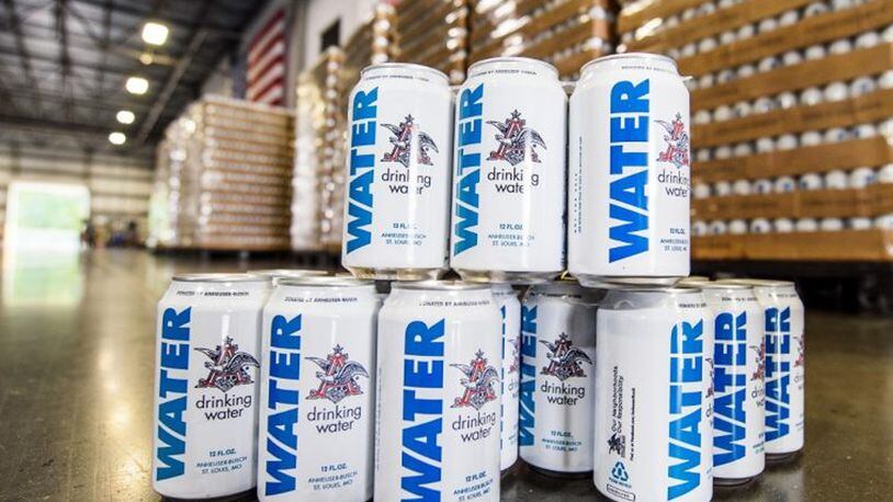 Anheuser-Busch has changed from beer production to water canning at its brewery in Cartersville, Georgia, in advance of Hurricane Florence.
