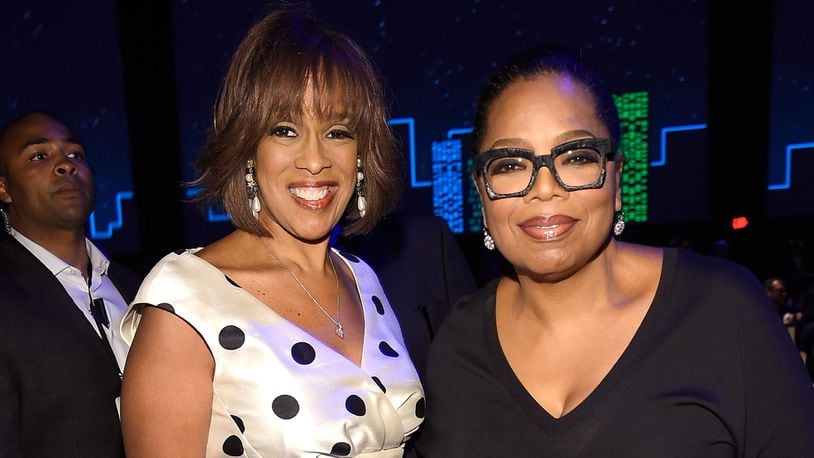 Gayle King and Oprah Winfrey attend The Robin Hood Foundation's 2016 Benefit at Jacob Javitz Center on May 9, 2016 in New York City.  (Photo by Kevin Mazur/Getty Images)