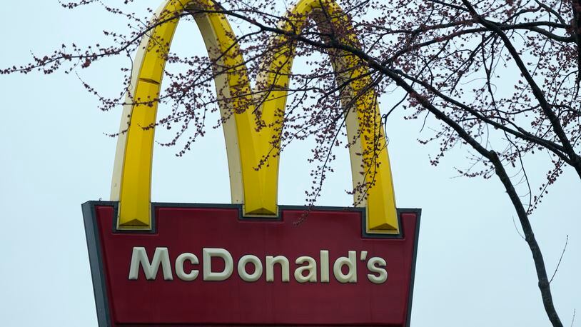 FILE - McDonald's sign is seen in Wheeling, Ill., Thursday, March 14, 2024. McDonald's will report earnings on Tuesday, April 30, 2024 (AP Photo/Nam Y. Huh, File)