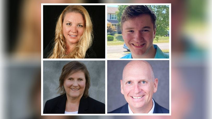 There are four candidates for Fairfield Twp. Trustee in the 2021 general election. Pictured, clockwise from top left are incumbent Trustee Shannon Hartkemeyer and candidates Benjamin Wall, Michael Berding and Denise McCoy. They are vying for one of two open four-year terms on the township trustees board. PHOTOS PROVIDED