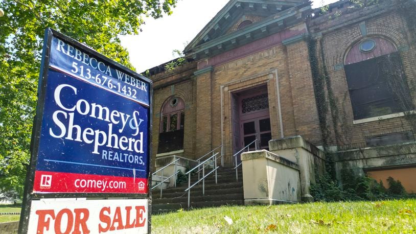 The former Carnegie Library at 1320 First Ave. in Middletown is for sale. NICK GRAHAM/STAFF