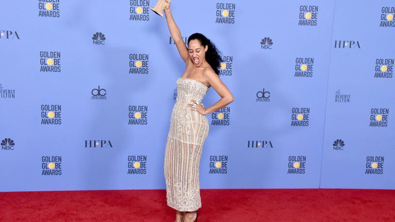 BEVERLY HILLS, CA - JANUARY 08: Actress Tracee Ellis Ross, winner of the Best Performance by an Actress in a Television Series (Musical or Comedy) award for 'Blacklish' poses in the press room during the 74th Annual Golden Globe Awards at The Beverly Hilton Hotel on January 8, 2017 in Beverly Hills, California. (Photo by Alberto E. Rodriguez/Getty Images)