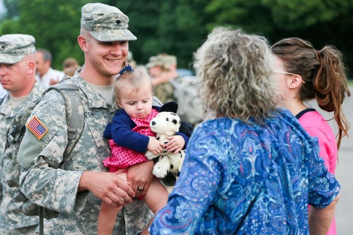 Army National Guard Soldiers return