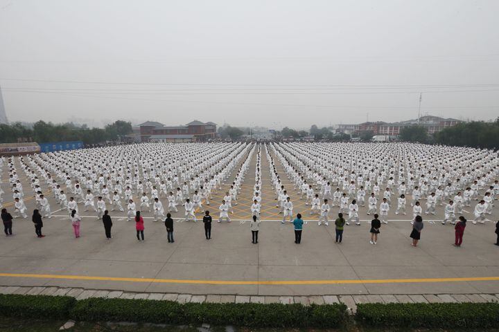 World Wide Participants Perform Tai Chi At The Same Time