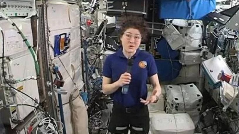 Christina Koch set the mark for the longest single space flight by a woman when she logged in her 289th day in space Saturday.