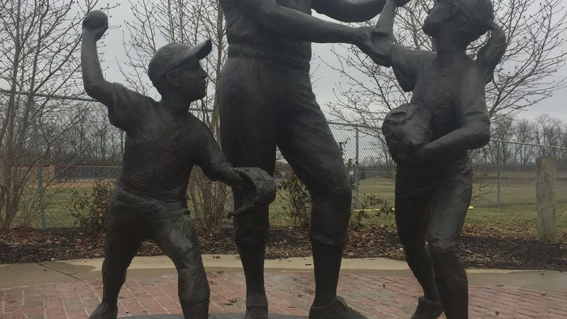 The Jan. 21 hike will be held at Waterworks Park, home of the “Joe Nuxhall” sculpture, artist Tom Tsuchiya’s tribute inspired by the late Cincinnati Reds pitcher. CONTRIBUTED