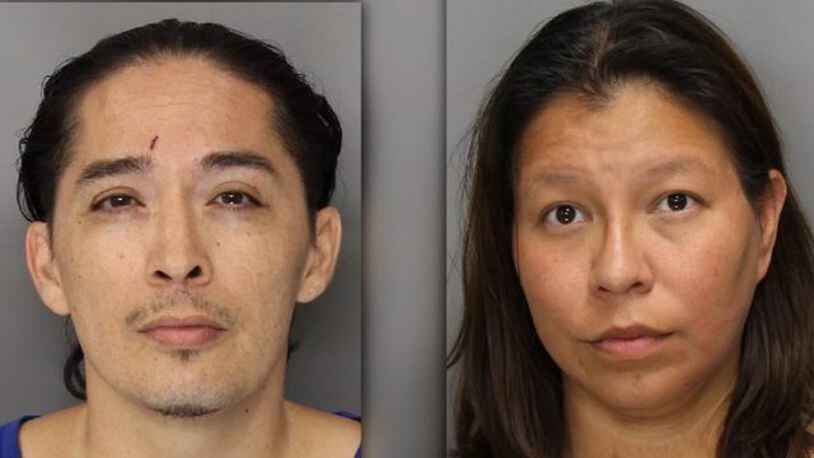 Richard Coolidge, 34, and his girlfriend Amanda Lufkins, 34, face 10 child cruelty charges after their arrests Tuesday night following a 911 call Coolidge made to police.