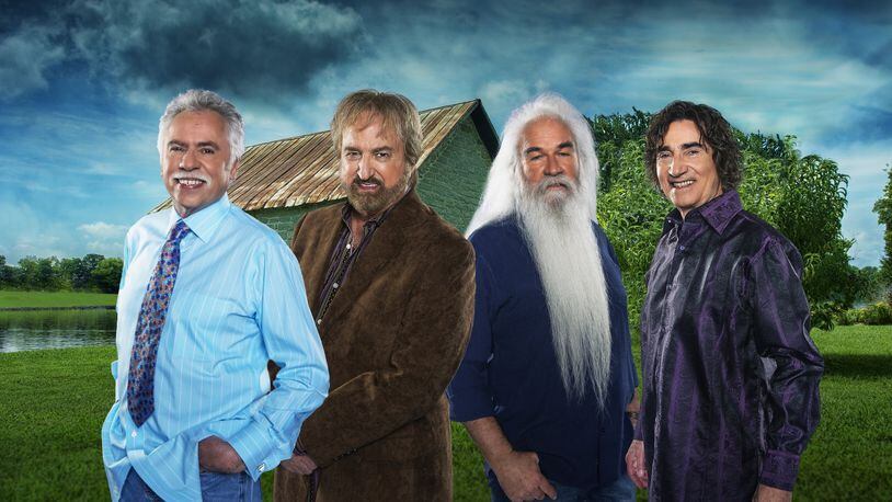 Recent Country Music Hall of Fame inductees the Oak Ridge Boys, (left to right) Joe Bonsall, Duane Allen, William Lee Golden and Richard Sterban, perform at Rose Music Center in Huber Heights on Saturday, July 30. CONTRIBUTED
