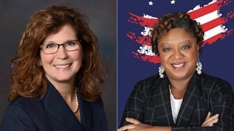The race for Butler County Commissioner is between incumbent Republican Cindy Carpenter (left) and Democratic challenger Latisha Hazell (right). CONTRIBUTED