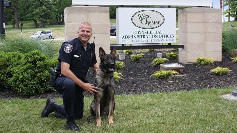 Ciro, a one-year-old male German Shepherd, joined West Chester Police Department on May 26, after six weeks of training with his handler, officer Brent Lovell.