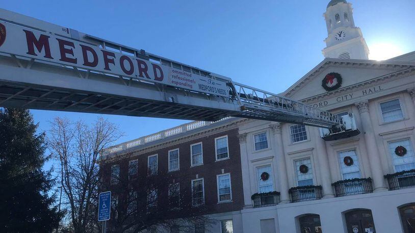 There were eight medical calls and two accidents the ladder truck wasn't able to respond to, forcing stations from farther away to pick up the calls according to the city. (Boston25News.com)