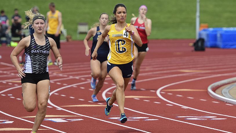 A Cedarville University photo of Michaela Nelson, who ran track for the university.