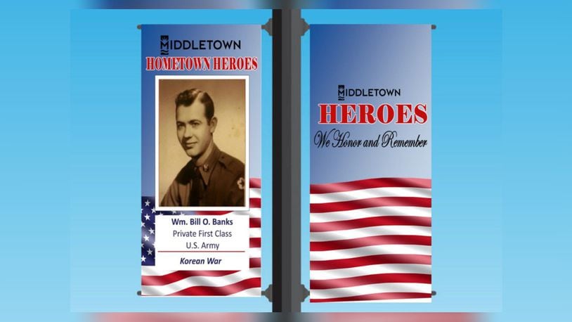 Hometown Heroes banners will be hung on light poles on Central Avenue. The banners cost $115 and no one is profiting off the banners, officials said. CONTRIBUTED PHOTO
