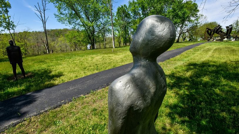Pyramid Hill Sculpture Park has reopened for members only Monday, May 4 after being closed for a while due to the coronavirus pandemic. The museum, welcome center and restrooms remain closed and guidelines are in place for social distancing by visitors. NICK GRAHAM / STAFF