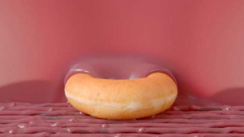 For a limited time Krispy Kreme is producing a blueberry glaze doughnut. (Photo: Krispy Kreme)