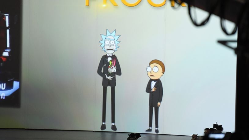 LOS ANGELES, CA - SEPTEMBER 17: Rick and Morty present onstage during the 70th Emmy Awards at Microsoft Theater on September 17, 2018 in Los Angeles, California.  On May 15, 2018, Adult Swim announced that Rick and Morty season 4 would premiere in November.