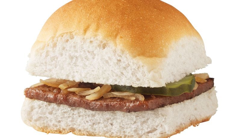 A White Castle slider, which is available for free for those who use coupons sent via email and posted to the company’s social media accounts.