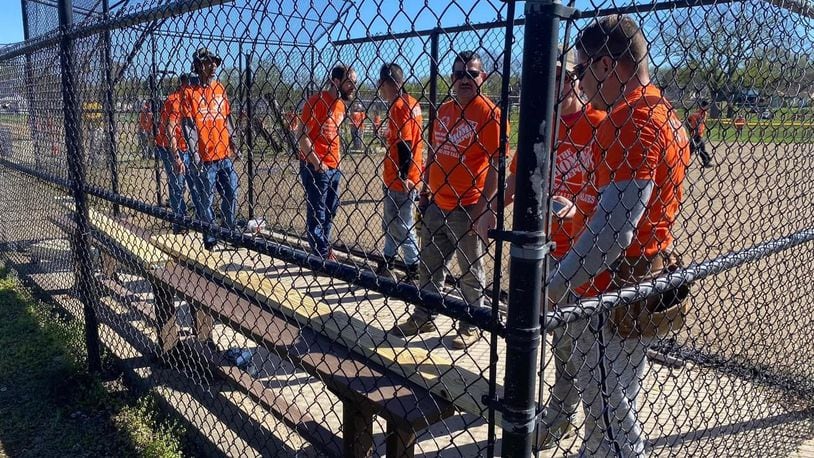 More than 100 volunteers, some from Home Depot, made major renovations to two diamonds at Goldman Park. Middie Way used a $9,000 grant from Home Depot to pay for some of the upgrades that were performed by community members. CONTRIBUTED