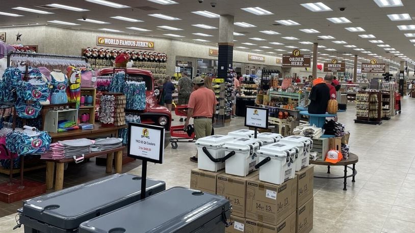 People shop inside Buc-ee's in Richmond, Ky. Buc-ee's has fans who stop in with each road trip because of its brisket, shopping and wall of beef jerky, to name a few reasons people like it. WCPO/CONTRIBUTED