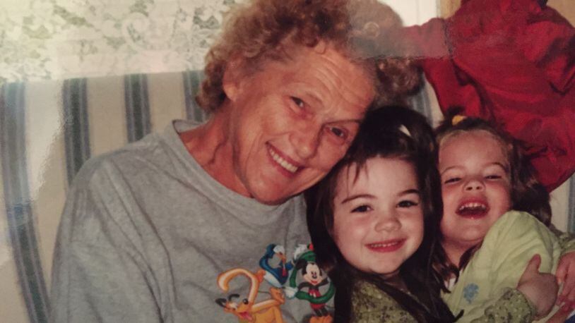 Hillbilly Elegy's real-life Mamaw with two of her grandchildren Bonnie (left) and Hannah Meibers. CONTRIBUTED