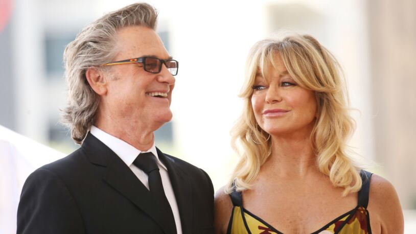 Goldie Hawn and Kurt Russell attend the ceremony honoring them with a Star on The Hollywood Walk of Fame held on Thursday.
