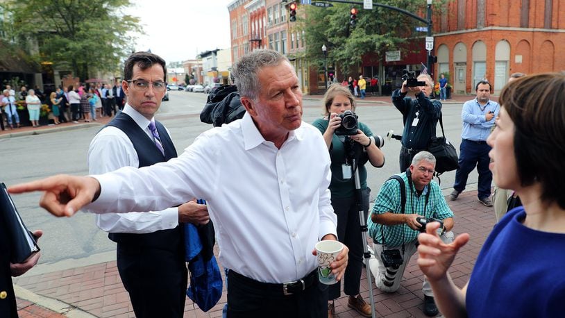 Ohio Governor John Kasich says he takes no joy in “having to veto stuff, but I’m not going to sign stuff that I don’t agree with in a deep way. Kasich’s vetoes this year could set up a showdown with Republicans in the legislature. BILL LACKEY/STAFF