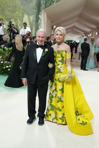Stephen A. Schwarzman and Christine Hearst Schwarzman at the Metropolitan Museum of Art's Costume Institute benefit gala in New York, May 6, 2024. (Amir Hamja/The New York Times)