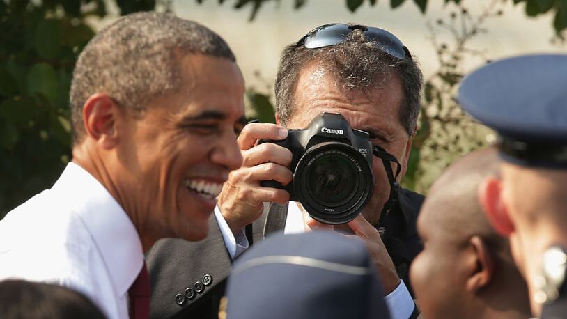 White House photographer Pete Souza captures photos of former president Barack Obama (Photo by Chip Somodevilla/Getty Images)