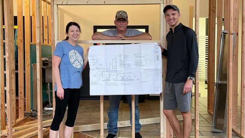 Luke Heizer, right, plans to open Luke's Custom Cakes on High Street in the former True West Coffee location (True West's Main Street shop remains open). His mother, Tammie, and father, Alan, are helping with the project. PROVIDED