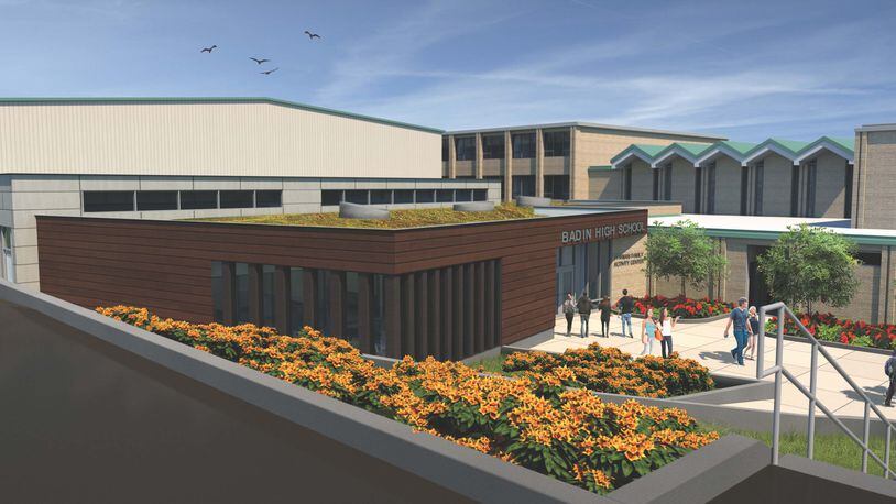 Butler County’s only Catholic high school is expanding this year to better handle its growing enrollment. This week officials at Badin High School released more details about its first campus expansion since 2006 including a $1.8 million construction project that will add a new “Student Development Center.”(Provided illustration)