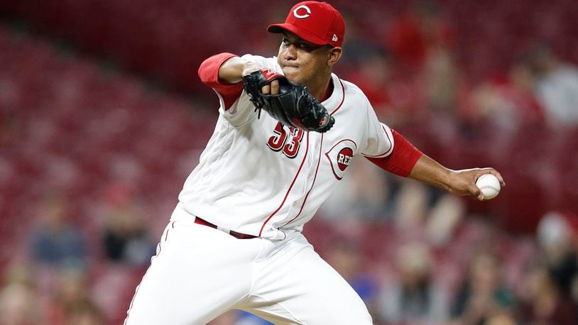 CINCINNATI, OH - MAY 22: Wandy Peralta #53 of the Cincinnati Reds pitches in the eighth inning against the Pittsburgh Pirates at Great American Ball Park on May 22, 2018 in Cincinnati, Ohio. The Reds won 7-2. (Photo by Joe Robbins/Getty Images)